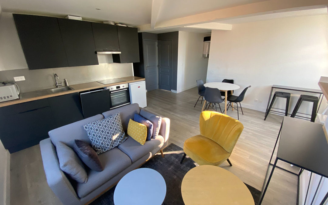 T2 de 43.65 m² avec mise à disposition du mobilier, rue Eugène Jacquet – CAULIER